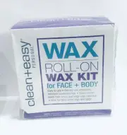 Clean + Easy Personal Roll-On Waxer Kit Set Easy Hair Removal At Home Waxing
