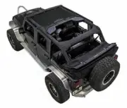 SpiderWebShade Mesh Bikini Top-Black, for Jeep JK 4dr.; SWS-SHDKNI-01-JK-BLK
