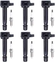 ApplianPar Ignition Coil and Spark Plug Automotive Replacement Parts for Honda Accord Odyssey Crosstour Acura RL TL TSX 3.5 3.7 V6