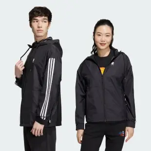 【adidas 愛迪達】外套 男款 女款 運動外套 風衣外套 亞規 U ESNT WB1 黑 HN8787