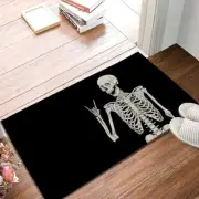 Welcome Mats Door Mats, Indoor Front Mats for Home Funny Skull Skeleton