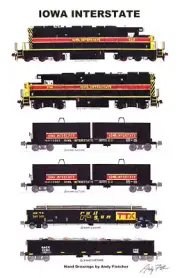 Iowa Interstate Steel Mill Train 11"x17" Poster by Andy Fletcher signed