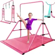 PreGymnastic Updated Folding Gymnastics Bar with Rings Foldable Kip Bar Sturdier