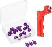 [uxcell] 1/4 Inch Track Shoe Spikes, 16 Pack Cross Country Spikes Running Shoes Replacement Spikes Nails with Spike Wrench for Plastic Track Short Running Jumping Sprint Sport, Purple