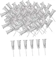 STARTIST 100x Blunt Tip Dispensing Pins Stainless Steel Glue Tips Versatile Industrial Liquid Dispenser Pins for DIY, Gray