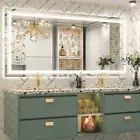 Long Length Anti-fog Bright Led Mirror Wall Bathroom Vanity Mirror for Cloakroom