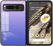 Compatible with Google Pixel Fold 5G Case,3-Layer Combination (PC Glass Back Panel+TPU Silicone) Anti-Drop Phone Case Cover FZ