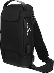 [MOKKHNB] Sling Bag for Men Theft Crossbody Chest Pack with Zipper and Code Lock Durable Travel Shoulder Bag for Sports and Daily Use