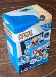 Sonic The Hedgehog 3pc Twin Sheet Set! 1 Fitted, 1 Flat Sheet & 1 Pillow Case!
