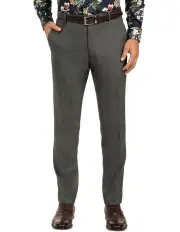 [Gibson] Dark Grey Slim Fit Caper Trouser FGJ611
