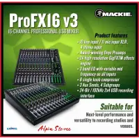 在飛比找蝦皮購物優惠-混音器 Mackie ProFX16V3 帶 USB 和效果