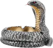 RORPOIR Halloween Snake Ashtray Outdoor Resin Ashtray Scary Decor Home Table Accessory Unique Present Hand Painted