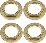 eMagTech 4PCS 1/2 Inch BSP Flanged Back Nut Brass Tap Plumbing Fitting Nut for Bathroom Basin Taps Plumbing Fittings Accessories Hardware