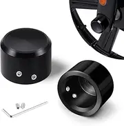 Benlari Black Front Axle Nut Covers fit for Harley, CNC Stealthy Axle Nut Caps Compatible with Harley Davidson Touring Sportster Trike Dyna Softail Street Glide Road King Iron 883 Fat Boy 2002-2024