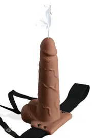 Pipedream 7" Hollow Squirting Strap On With Balls