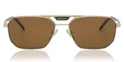 Prada PR 58YS Polarized ZVN5Y1 Men's Sunglasses Gold Size 57