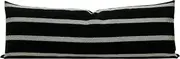 Slow Cow Linen Off White and Black Rectangular Throw Pillow Covers Striped Decorative Cushion Covers for Couch Sofa Lumbar 12 x 33 Inches