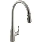 KOHLER 596-VS Simplice Pull Down Kitchen Faucet, 3-Spray Vibrant Stainless