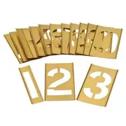 Dy-Mark Brass Interlocking Stencil 0-9 50mm Set