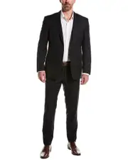 Canali Wool Suit with Flat Front Pant