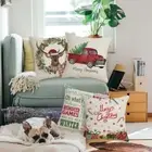 Sofa Chair Christmas Tree Deer Pillowcase Christmas Pillow Cover Cushion Cover