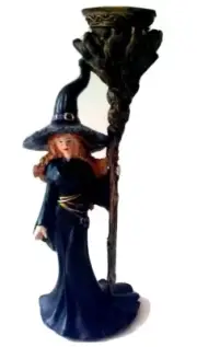 Amazing WITCH WICCAN PAGAN Figure Incense Holder Backflow Incense Burner