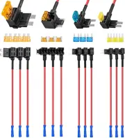 12 Pack 12V Car Add-a-Circuit Fuse Tap Standard Mini Micro2 and Low Profile F...