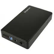 3.5in SATA to USB 3.0 Hard Drive Enclosure in Black