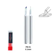 Dspiae 0.1mm Tungsten Steel Push Broach (Chisel) Shank Dia: 3.175mm