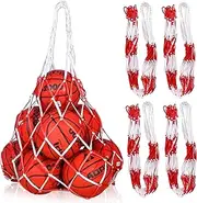 Pack of 4 Ball Net, Ball Net Large for 10-15 Balls, Ball Net Bag, Ball Carry Net, Portable Nylon Ball Bags, Ball Net Bag for Football, Basketball, Volleyball, Rugby Ball, Handball