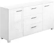 Artiss Buffet Sideboard Cupboard Cabinet High Gloss Pantry Storage Drawers White