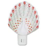 Ceramic Peacock Plug-in Night Light Home Decor Housewarming Good Sleep Safe