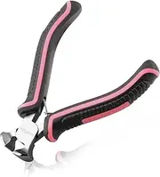 LEONTOOL Mini End Cutting Pliers 4 Inches Flush Cut Pliers for Jewelry Making Nail Puller Tool for Carpenter Mini End Nippers for Zipper Install Stops Repair, Pink Tool for Women