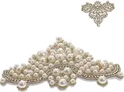 DOITOOL DIY Pearl Rhinestone Shoes Decorative Patch Iron Patch for Clothing and Accessories Embellishment for Easy