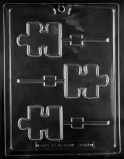 AUTISM AWARENESS LOLLY POP Chocolate Candy Soap mold puzzle piece