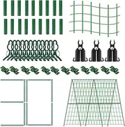 Garden Trellis for Climbing Plants, A-Frame Trellis Metal Climbing Plant Arch Support, Gardening Grow Support Frame for Tomato Cucumber Flower Grape Fruit Beans