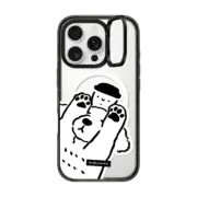 iPhone 16 Pro Impact Ring Stand Case MagSafe Compatible DOG LOVES COFFEE