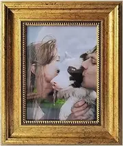 Professional 6x8 Inch Gold Vintage Photo Frame with Stand