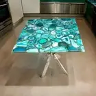 Blue Agate Coffee Table Top Agate Center Hallway Modern Furniture Decor
