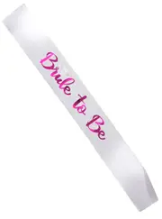 Bride To Be Pink and White Hens Night Sash