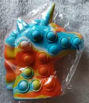 Jumbo 3D Unicorn Light Up Pop Squeeze Fidget Popper Sensory Anti-Stress Toy New