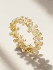 [Sydney Evan] Sydney Evan - Daisy Eternity 14-karat Gold Diamond Ring - 6 1/2 6 1/2 Gold