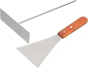 1 Set Stainless Steel Pancake Kitchen Spatula Crepe pan Maker Tools Crepe Spreader Tool Crepe Spreader Stainless Steel Crepe Maker Crepe Oil Spreader Cream Suit Major Pastry