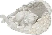 Kisangel Resin Cat Memorial Stone Pet Burial Markers Animal Memorial Stones Pet Memorial Pet Remembrance Stone Cat Statue Cat Passing Pet Tribute Statue Headstones for Graves
