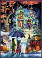 Fright Night - Chart Counted Cross Stitch Patterns Needlework DIY DMC Halloween