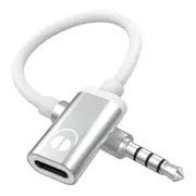 3.5mm to USB-C Audio Adapter, Analog Headphone Jack Converter for Smartphones, Tablets, Laptops Silver