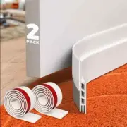 2 Pack Door Draft Stopper Door Sweep for Exterior & Interior Doors Bottom Seal