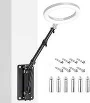 SEDGEWIN Wall Mount Triangle Boom Arm, 51" Adjustable Ring Light Wall Mount 180º Rotation Camera Wall Mount for Photography Studio, Strobe Flash, Softbox, Ring Light, Umbrella, LED Video Light