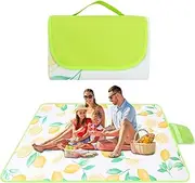 Beach Blanket,Outdoor Camping Rug | Sandproof Waterproof Non Slip Mat with Handle 78X78Inch for Poolside Music Festival Beach Vacation Deck Entertaining