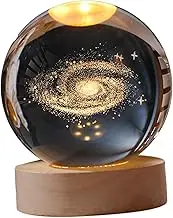 Folpus 2.36inch Night Lamp, with Base Astronomy Night Lamp LED Light Bedside Lamp for Living Room Bedside Desk Decoration Ornament, Milky Way